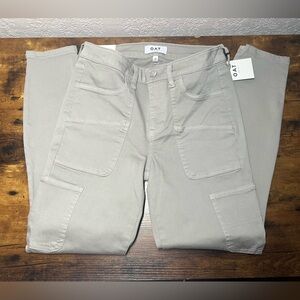 OAT New York mid rise skinny cargo jeans grey